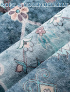 SERISSA Boho Washable Runner Rug, 2x6 Rug Non-Slip Vintage Blue Hallway Kitchen - Image 4