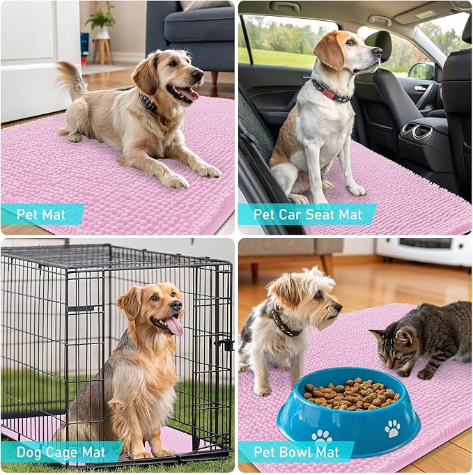 OLANLY Dog Door Mat for Muddy Paws 54x32, Absorbs Moisture and Dirt, Absorbent - Image 7
