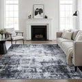 6x6 Area Rug Living Room Rug: Washable Modern Abstract Soft Thin Rug Indoor by FXRHLP