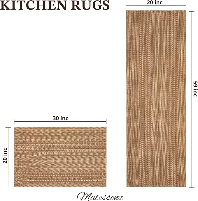 MatEssenz Kitchen Mats for Floor, Machine Washable Mats Boho Style, Absorbent - Image 2