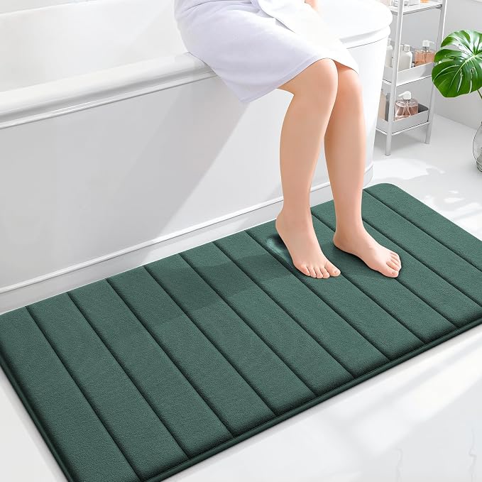 OLANLY Memory Foam Long Bathroom Rugs Runner 47x24, Super Soft Absorbent Bath by OLANLY