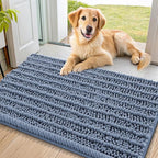 Smiry Dog Door Mat for Muddy Paws 32x21, Absorbent Dirt Trapper, Non-Slip by Smiry