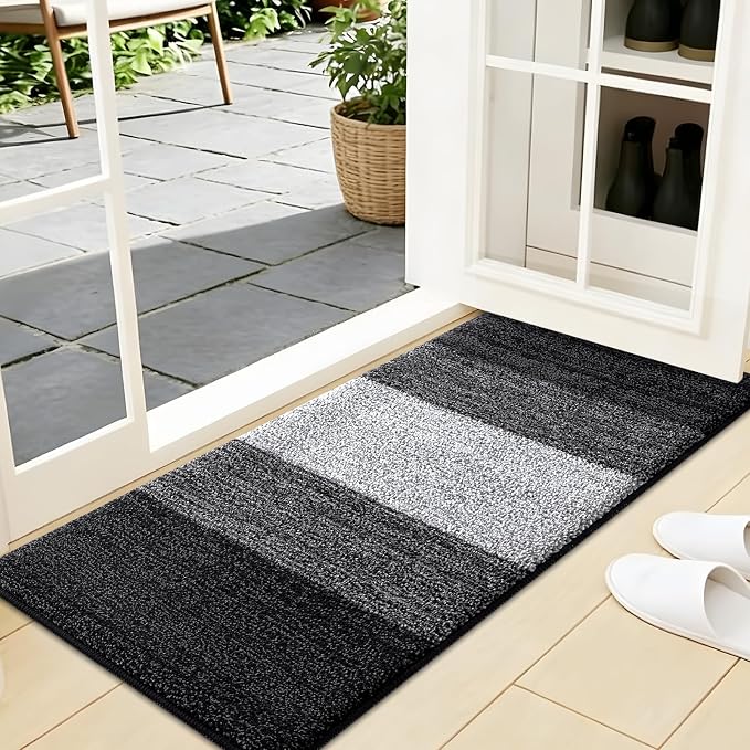 Kitinjoy Indoor Outdoor Door Mat, 44x24 Non-Slip Absorbent Dirt Trapper by Kitinjoy