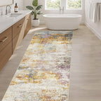 Runner Rug Kitchen Washable Rugs: 2x5 Non-Slip Abstract Soft Modern Stain - Image 5