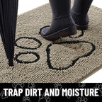 Smiry Dog Door Mat for Muddy Paws, Absorbent Dirt Trapper Non Slip Quick Dry - Image 2