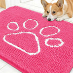 OLANLY Dog Door Mat for Muddy Paws 30x20, Paw Print Design, Absorbs Moisture by OLANLY