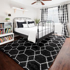 ONASAR 7x9 Area Rugs for Living Room Bedroom, Large Fluffy Black and White - Image 7