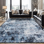 Rugflix 7x10 Area Rugs for Living Room, Washable Large Rug Stain-Resistant Low by RugflixAreaRugs