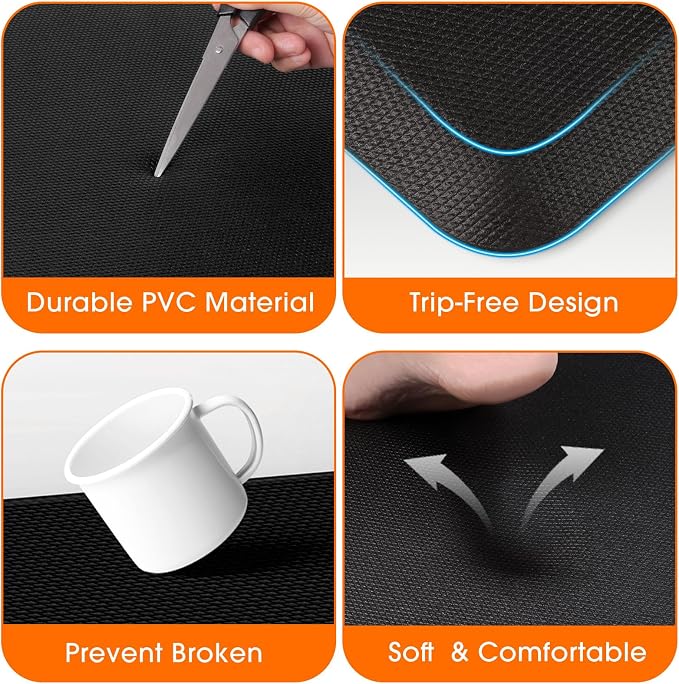 TranquilRelax Kitchen Mat, Non-Slip Bottom, Water & Stain Resistant, Easy Clean - Image 4