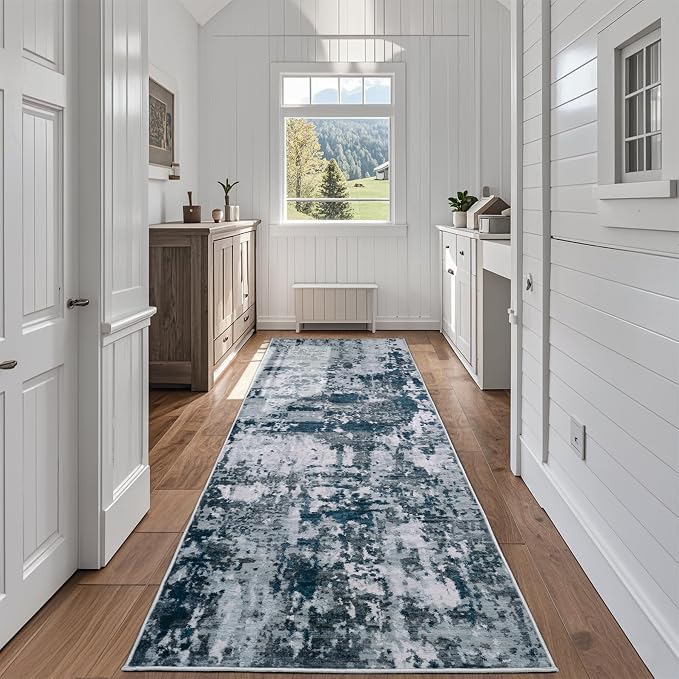 Runner Rug for Hallways Kitchen 2'6"x8' Washable Non Slip: Carpet Non Skid 8ft by Aelenmu