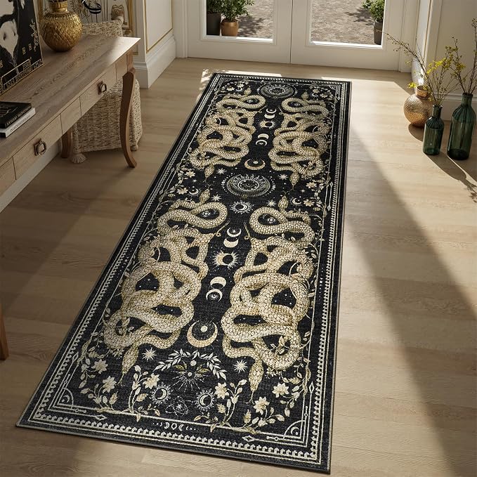 DCX Washable 2x6 Snake Runner Rug, Soft Low Pile Carpet, Kid & Pet Friendly by DCXWashableRug