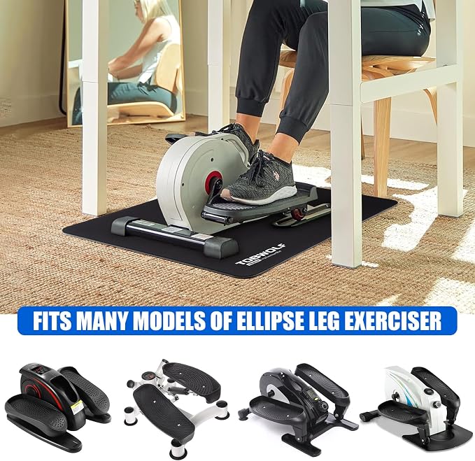 TOBWOLF Non-Slip Workout Mat for Ellipse Leg Exerciser, Ellipse Machine Mat - Image 6
