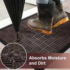 Mibao Front Door Mat Outdoor Entrance, Waterproof Dirt Trapper Doormat - Image 3