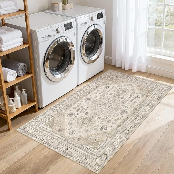 3x5 Washable Area Rug, Large Rugs - Image 7