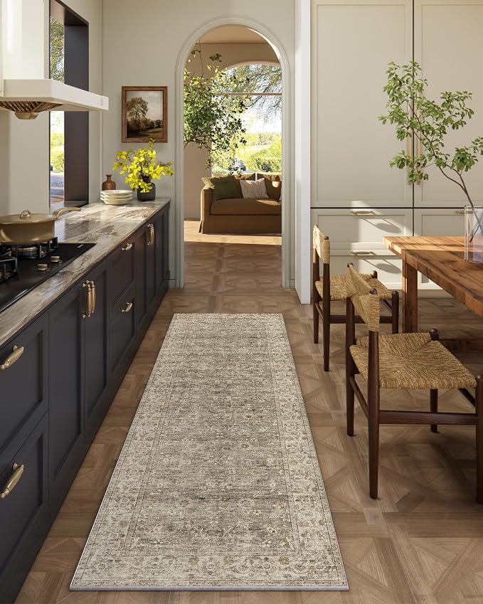 Washable Kitchen Rug Runners for Hallways: 2'x6' Bedroom Runner Rug Non Slip by palohom