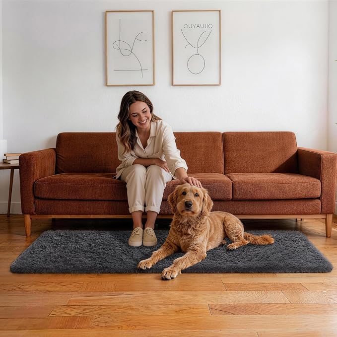 Ophanie Runner Rug for Hallway, 2x7 Washable Non-Slip Fluffy Soft Bedside Rugs - Image 6