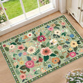 RELEANY Floral 2x3 Area Rugs Washable Print Boho Cute Carpet Non Slip Flower by RELEANY