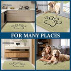 OLANLY Dog Door Mat for Muddy Paws 30x20, Paw Print Design, Absorbs Moisture - Image 8