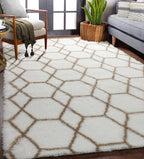 ONASAR Rugs for Living Room Bedroom, 5x8 Fluffy White and Beige Area Rug - Image 6