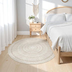 cotiled 5x5 Round Area Rugs Living Room Rug: Washable Boho Rugs - Image 2