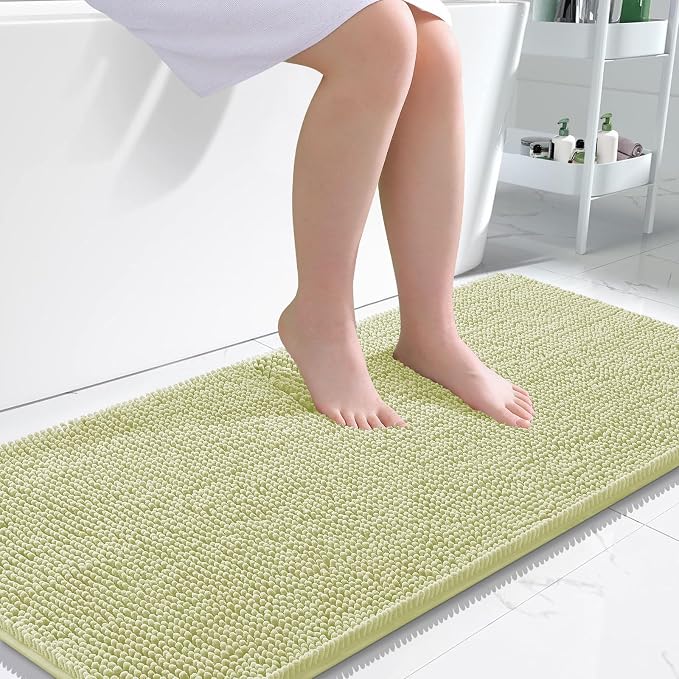 OLANLY Large Bathroom Rugs 50x30, Extra Soft Absorbent Chenille Bath Rugs by OLANLY