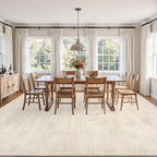 10x12 Area Rug for Living Room: Vintage Boho Neutral Washable Rug Indoor Soft - Image 3