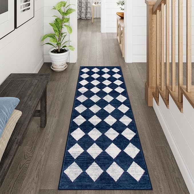 Lahome Zelie Checkered Washable Runner Rug, 2x6 Rug Runners - Image 8