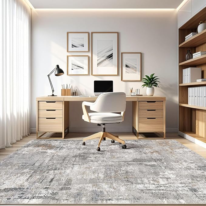5x7 Area Rugs Washable Rug: Living Room Large Abstract Modern Soft Stain - Image 8