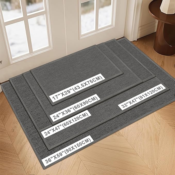 LEKEEPGO Door Mat 32"x47", Non Slip Door Mat Indoor Entrance, Rubber Backing - Image 2