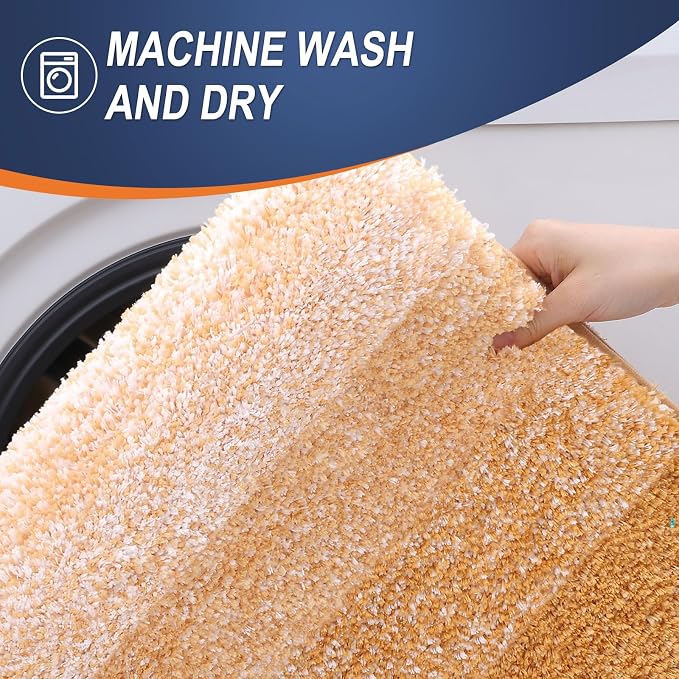 OLANLY Luxury Toilet Rugs U-Shaped 24x20, Extra Soft and Absorbent Microfiber - Image 6