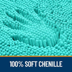 OLANLY Toilet Rugs U-Shaped 24x24, Extra Soft Absorbent Chenille Contour - Image 3