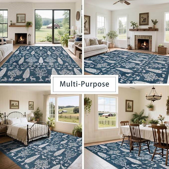 Srugn Washable Rugs 8x10 Area Rugs - Image 5