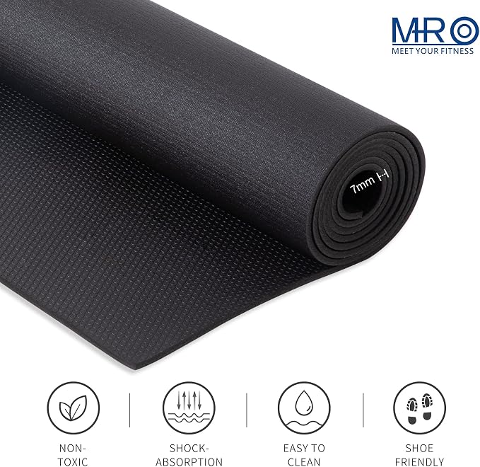 MRO Extra Large Exercise Mat For Home Gym, Extra Thick Durable Cardio Mat - Image 3