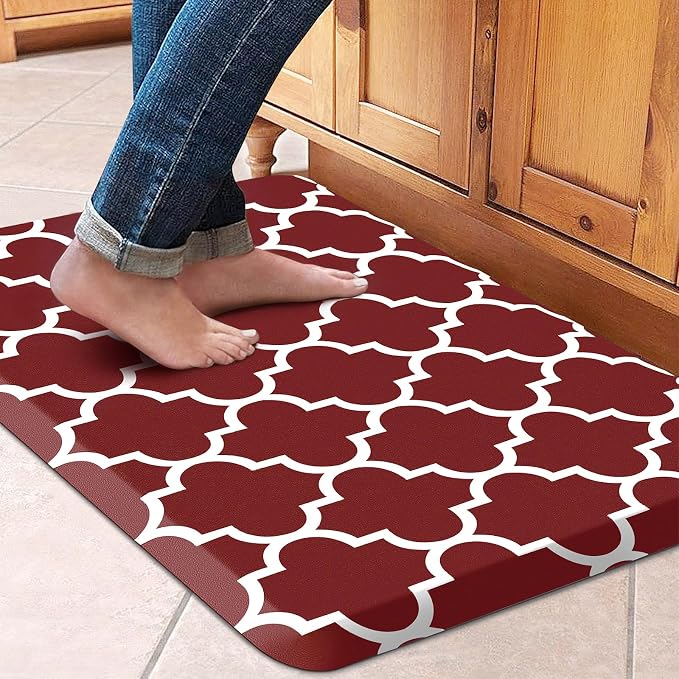 WISELIFE Cushioned Anti-Fatigue Mats, 17.3"x 28", Non Slip Waterproof Heavy by WiseLife