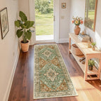 RELEANY Area Rugs Runner 2'x6' Washable Non-Slip, Floral Vintage Distress - Image 4
