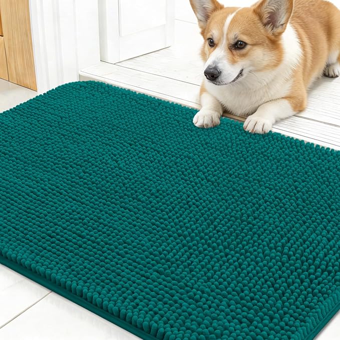 OLANLY Dog Door Mat for Muddy Paws 24x16, Absorbs Moisture and Dirt, Absorbent by OLANLY