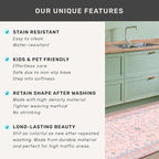 Hazo Haus Pink and Blue Washable 5x8 Living Room Rugs, Boho Aethestic Oushak - Image 7
