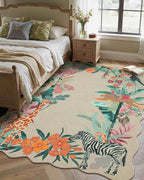 Rugxara 4x6 Rug for Living Room Bedroom, Leopard/Cheetah/Zebra/Tiger Print Area - Image 3