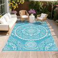 Pauwer Waterproof Outdoor Rug 6x9, Reversible Plastic Straw Patio Camping Rug by Pauwer