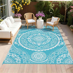 Pauwer Waterproof Outdoor Rug 6x9, Reversible Plastic Straw Patio Camping Rug by Pauwer