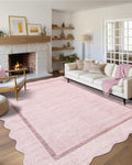 GarveeHome Scalloped Washable Rug 6x9 Area Rugs by GarveeHome