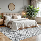 KUTA Moroccan 8x10 Rugs for Living Room Grey, Washable Boho Area Rug Non-Slip - Image 2
