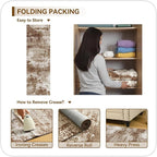 2x5 Brown Rug Runners for Hallways Kitchen Non Slip Washable Entryway Runner - Image 8