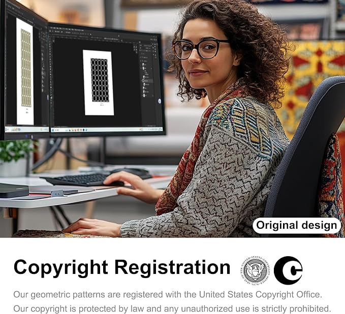 ONASAR Area Rugs for Living Room Bedroom, 5x8 Fluffy Black and White Rug - Image 9