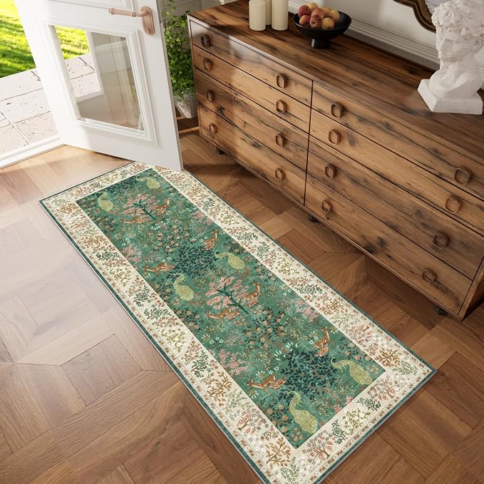 Runner Rug Washable Kitchen Runner: 2'6"x8' Hallway Runner Stain Resistant Non - Image 7