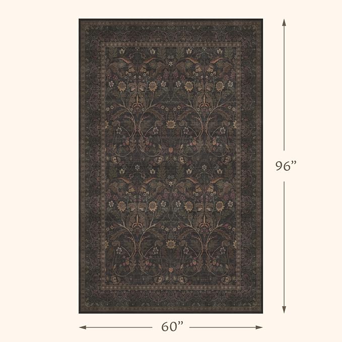 Washable 5x8 Floor Rugs for Living Room, Southwestern Home Office Décor - Image 2