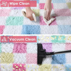KICMOR Rainbow Checkered 6x9 Area Rugs - Image 6
