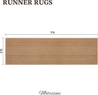 MatEssen 2x7 Thin Runner Rug for Hallway, 30% Cotton 70% Polyester Woven Carpet - Image 2
