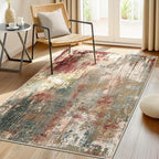 RELEANY Washable Area Rugs 3'x5' Non-Slip Modern Abstract Soft by RELEANY