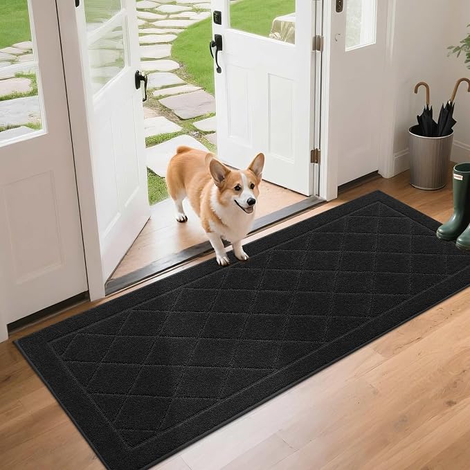 BEQHAUSE Dirt Trapper Door Mat 24" x 60", Doormat Non-Slip Entryway Rugs by BEQHAUSE